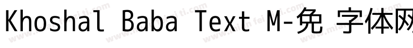 Khoshal Baba Text M字体转换